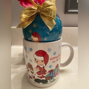 Vintage 1996 Enesco Precious Moments Mug & Ornament Christmas Gift Set